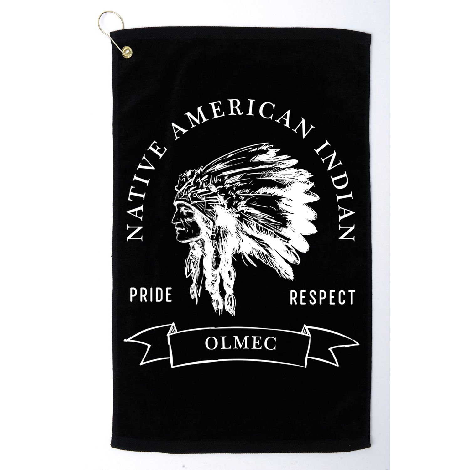 Olmec Tribe Native American Indian Pride Respect Vintage Funny Gift Golf Towel