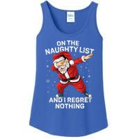 On The Naughty List And I Regret Nothing Dabbing Santa Xmas Cute Gift Ladies Essential Tank