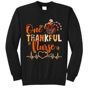 One Thankful Nurse Turkey Thanksgiving Day Sweatshirt