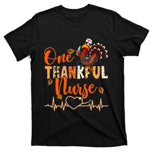 One Thankful Nurse Turkey Thanksgiving Day T-Shirt