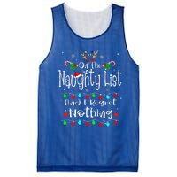 On The Naughty List And I Regret Nothing Funny Christmas Mesh Reversible Basketball Jersey Tank