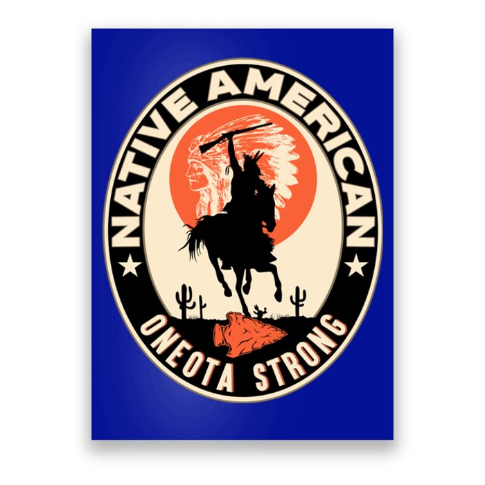 Oneota Tribe Native American Pride Art Deco Logo Cool Gift Poster