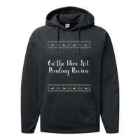 On The Nice List Pending Review Christmas Funny Performance Fleece Hoodie