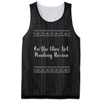 On The Nice List Pending Review Christmas Funny Mesh Reversible Basketball Jersey Tank