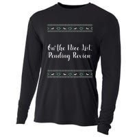 On The Nice List Pending Review Christmas Funny Cooling Performance Long Sleeve Crew