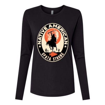 Opata Tribe Native American Pride Art Deco Logo Gift Womens Cotton Relaxed Long Sleeve T-Shirt