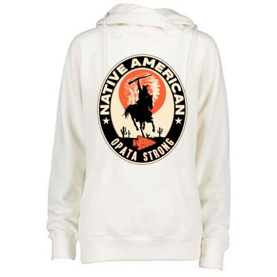 Opata Tribe Native American Pride Art Deco Logo Gift Womens Funnel Neck Pullover Hood