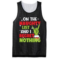 On The Naughty List And I Recret Nothing Mesh Reversible Basketball Jersey Tank