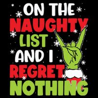 On The Naughty List And I Recret Nothing Mousepad