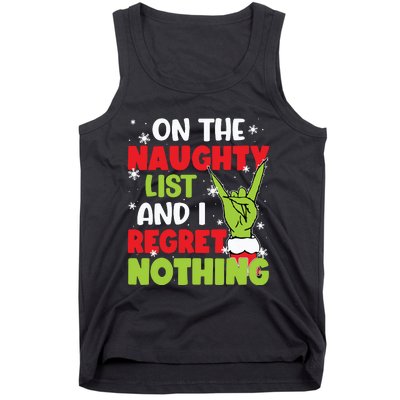 On The Naughty List And I Recret Nothing Tank Top