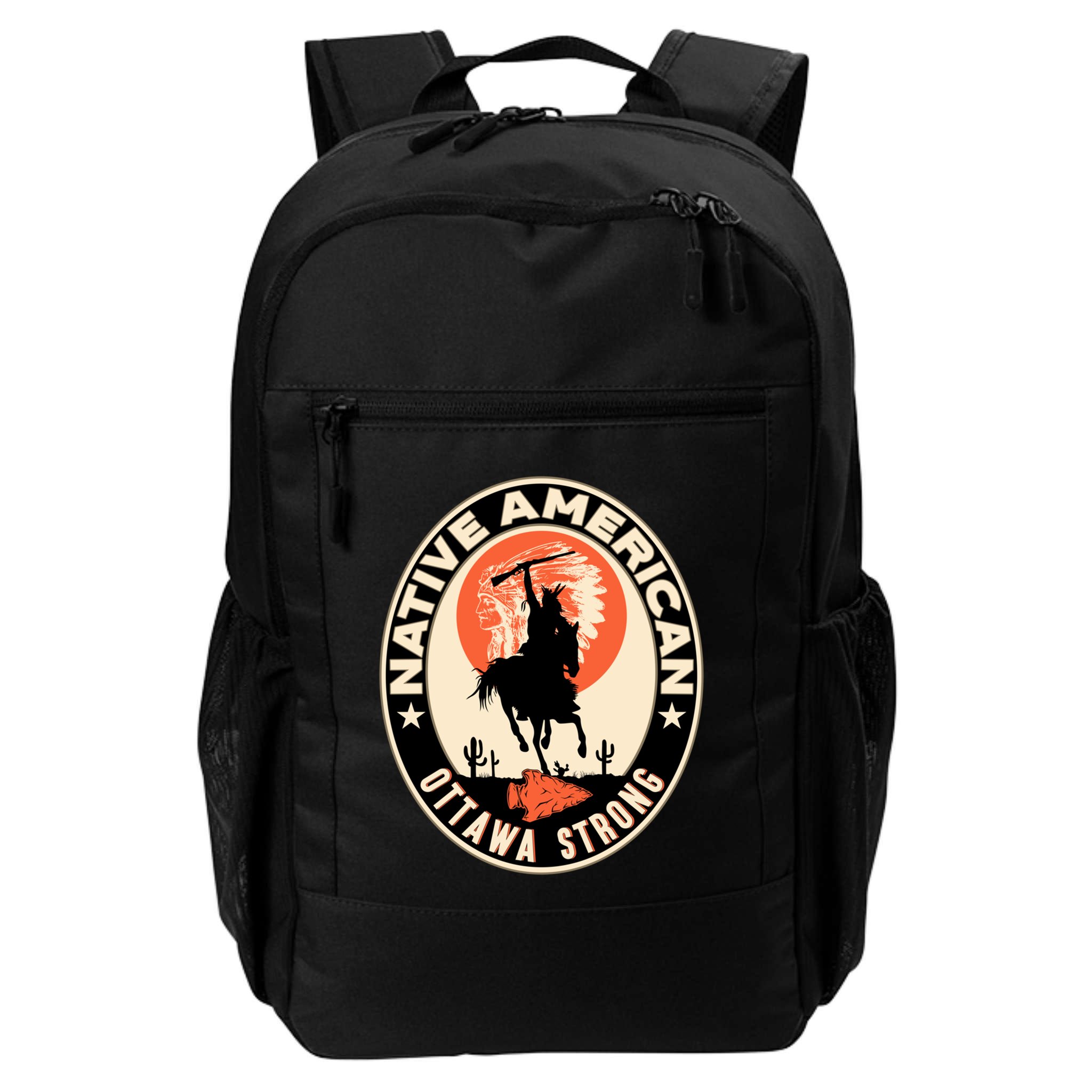 Ottawa Tribe Native American Pride Art Deco Logo Gift Backpack