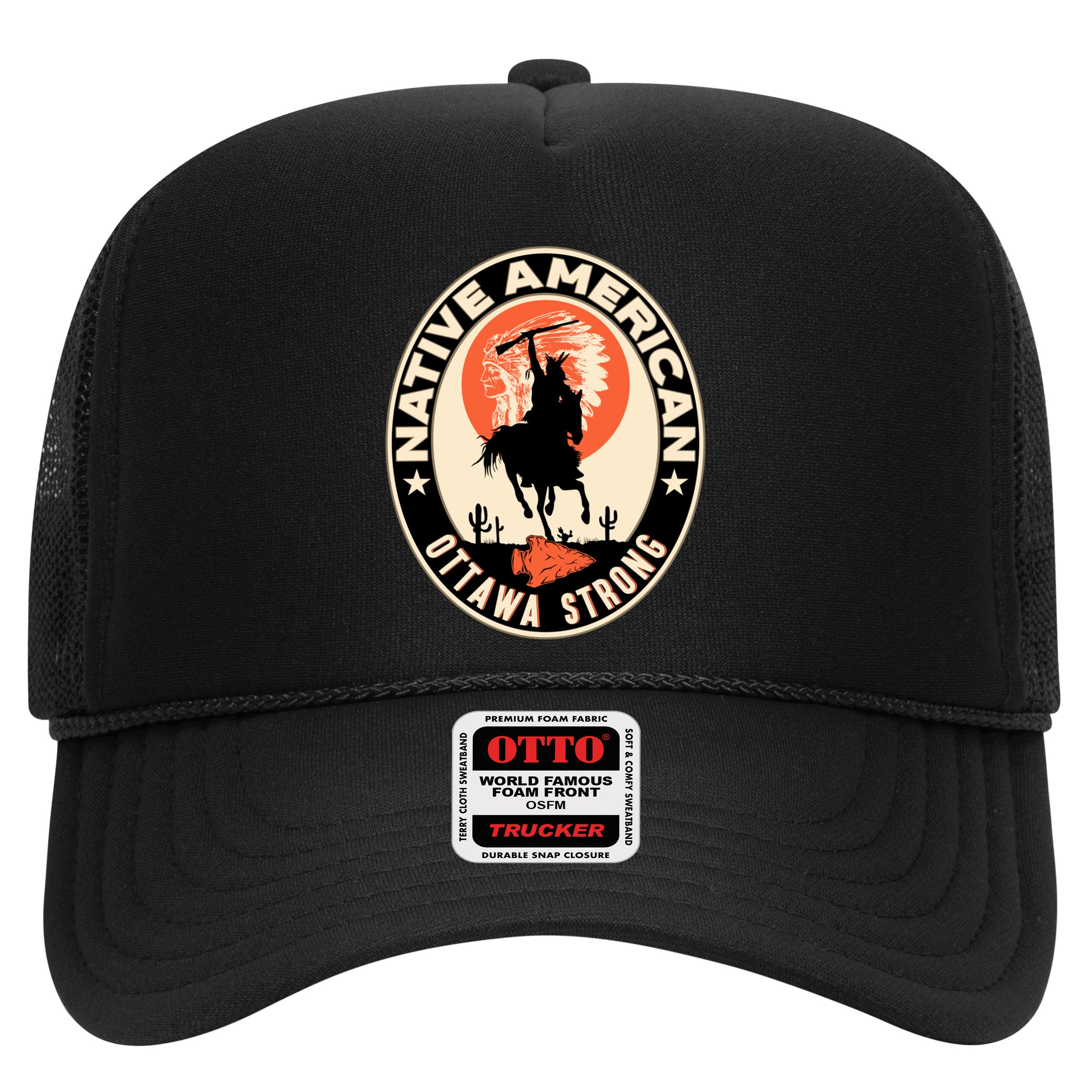 Ottawa Tribe Native American Pride Art Deco Logo Gift Hat
