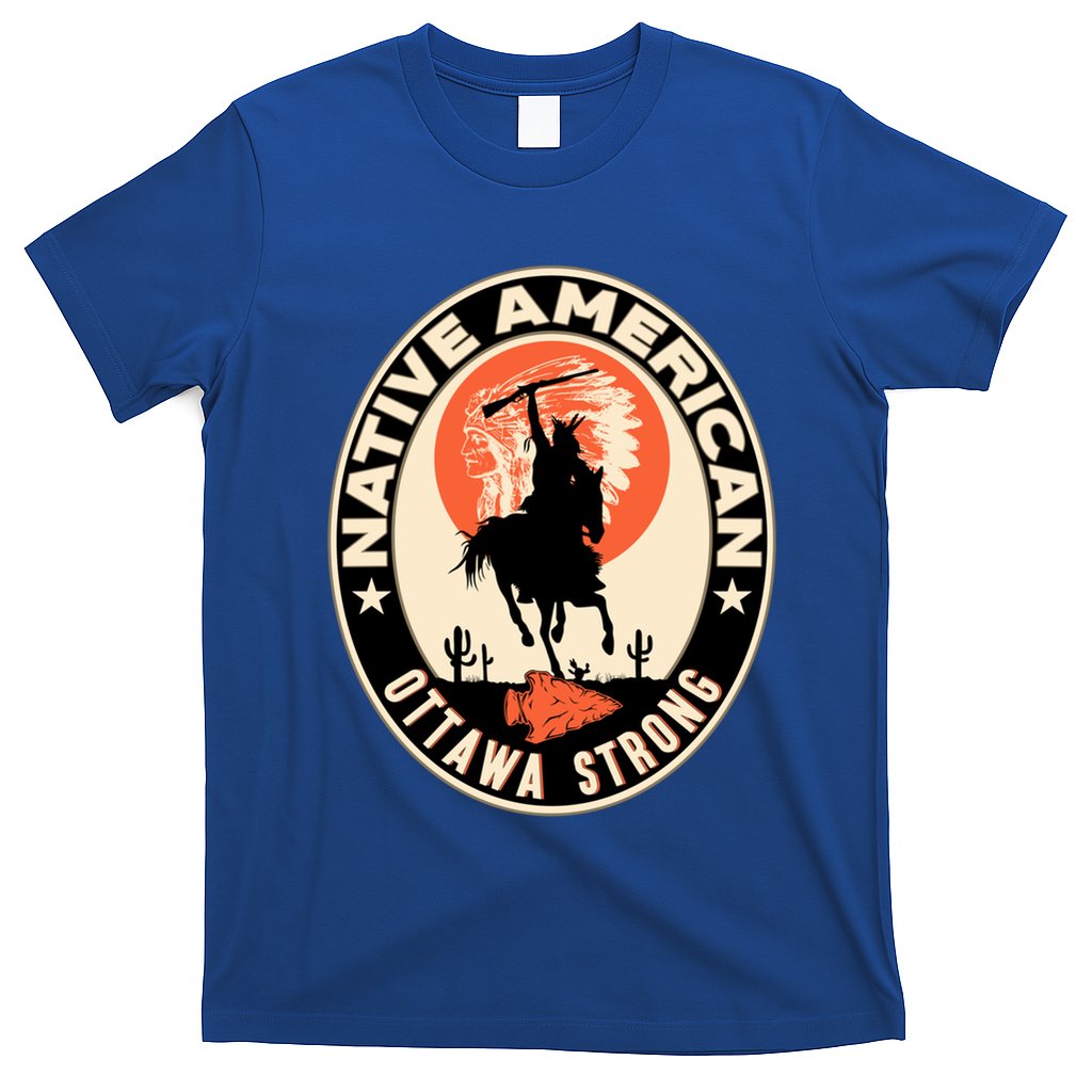 Ottawa Tribe Native American Pride Art Deco Logo Gift T-Shirt