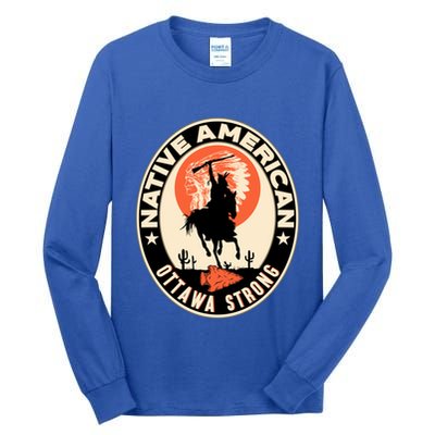 Ottawa Tribe Native American Pride Art Deco Logo Gift Tall Long Sleeve T-Shirt