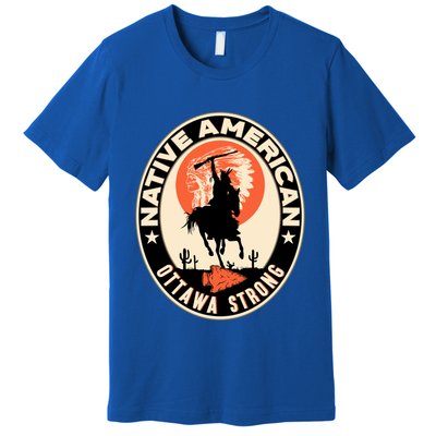 Ottawa Tribe Native American Pride Art Deco Logo Gift Premium T-Shirt