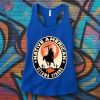 Ottawa Tribe Native American Pride Art Deco Logo Gift Womens Tank Top