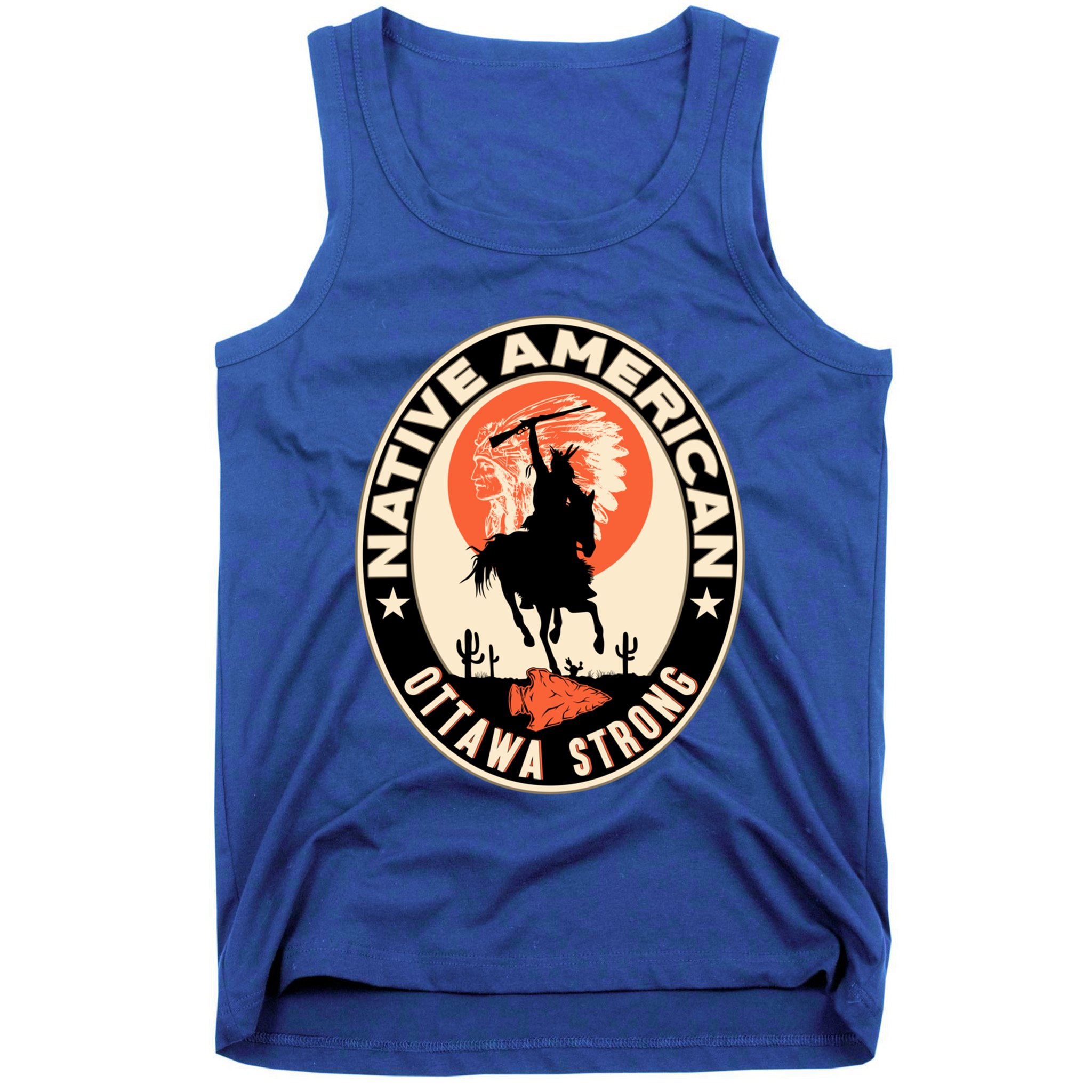 Ottawa Tribe Native American Pride Art Deco Logo Gift Tank Top