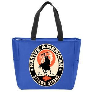 Ottawa Tribe Native American Pride Art Deco Logo Gift Zip Tote Bag