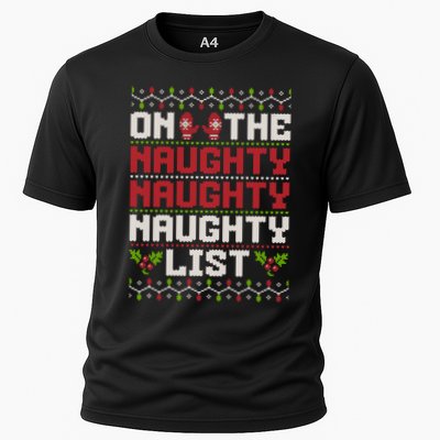 On The Naughty Naughty Naughty List Funny Christmas Performance Shirt