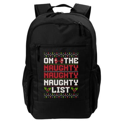 On The Naughty Naughty Naughty List Funny Christmas Backpack