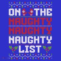 On The Naughty Naughty Naughty List Funny Christmas Baby Bodysuit