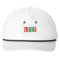 On The Naughty List And I Regret Nothing Christmas 2022 Gift Snapback Five-Panel Rope Hat