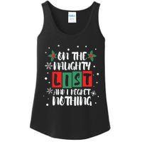 On The Naughty List And I Regret Nothing Christmas 2022 Gift Ladies Essential Tank