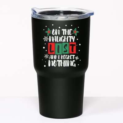 On The Naughty List And I Regret Nothing Christmas 2022 Gift Tumbler