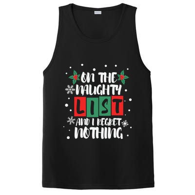 On The Naughty List And I Regret Nothing Christmas 2022 Gift PosiCharge Competitor Tank