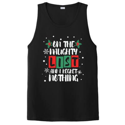 On The Naughty List And I Regret Nothing Christmas 2022 Gift PosiCharge Competitor Tank