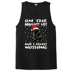 On The Naughty List And I Regret Nothing Black Cat Christmas Gift PosiCharge Competitor Tank