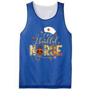 One Thankful Nurse Thanksgiving Turkey Day Nurse Gift Mesh Reversible Basketball Jersey Tank