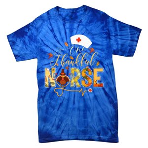 One Thankful Nurse Thanksgiving Turkey Day Nurse Gift Tie-Dye T-Shirt