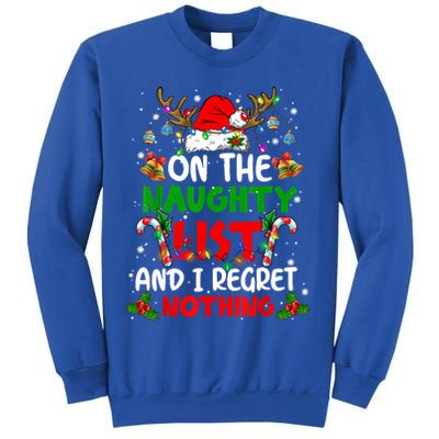 On The Naughty List And I Regret Nothing Christmas Santa Hat Gift Sweatshirt