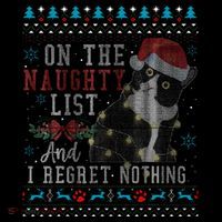 On The Naughty List And I Regret Nothing Cat Christmas Gift Poster