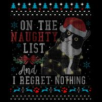 On The Naughty List And I Regret Nothing Cat Christmas Gift Wool Snapback Cap
