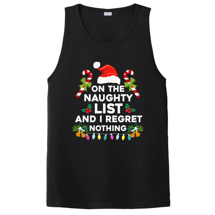 On The Naughty List And I Regret Nothing Xmas  PosiCharge Competitor Tank