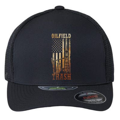 Oilfield Trash Not For The Weak For Oil Rig And Gas Workers Flexfit Unipanel Trucker Cap