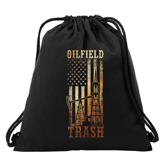 Oilfield Trash Not For The Weak For Oil Rig And Gas Workers Drawstring Bag