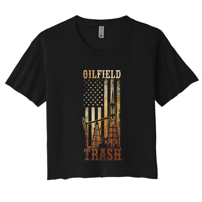 Oilfield Trash Not For The Weak For Oil Rig And Gas Workers Crop Top