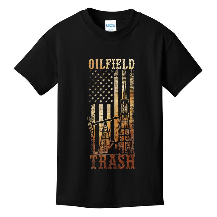 Oilfield Trash Not For The Weak For Oil Rig And Gas Workers Kids T-Shirt