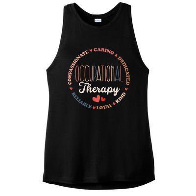 Occupational Therapy OT Therapist OT Month Groovy Ladies PosiCharge Tri-Blend Wicking Tank