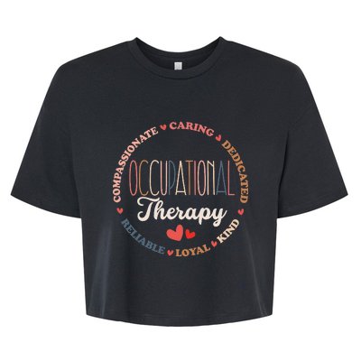 Occupational Therapy OT Therapist OT Month Groovy Bella+Canvas Jersey Crop Tee