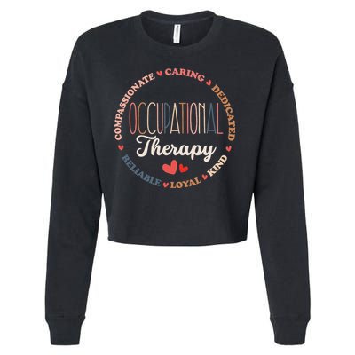 Occupational Therapy OT Therapist OT Month Groovy Cropped Pullover Crew