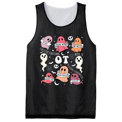 Occupational Therapy OT OTA Halloween Spooky Cute Ghosts Mesh Reversible Basketball Jersey Tank