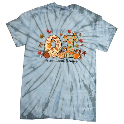 Occupational Therapy Ot Autumn Fall Special Education OTA Tie-Dye T-Shirt