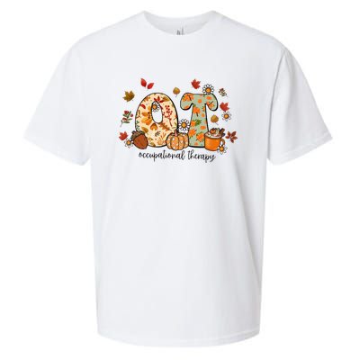 Occupational Therapy Ot Autumn Fall Special Education OTA Sueded Cloud Jersey T-Shirt