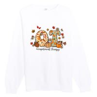 Occupational Therapy Ot Autumn Fall Special Education OTA Premium Crewneck Sweatshirt