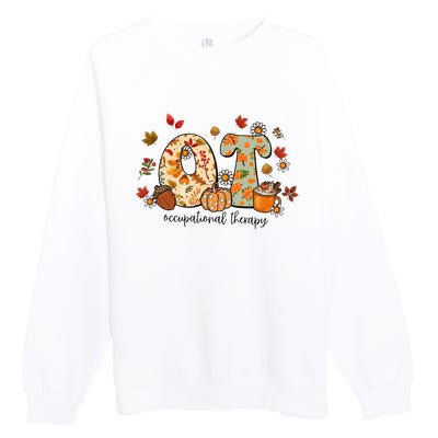 Occupational Therapy Ot Autumn Fall Special Education OTA Premium Crewneck Sweatshirt