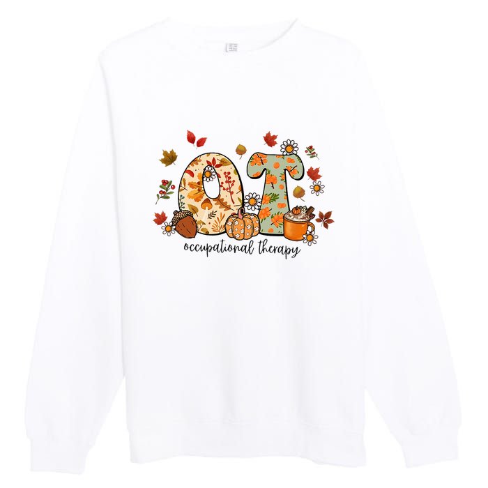 Occupational Therapy Ot Autumn Fall Special Education OTA Premium Crewneck Sweatshirt